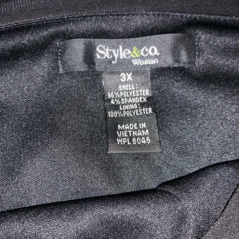 Style & Co 3X NWT Black adjustable Spaghetti Strap Maxi - Picture 8 of 10